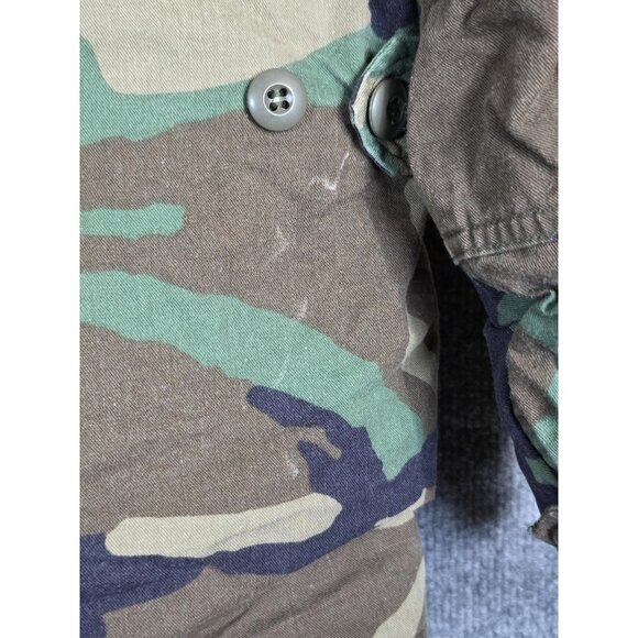 US Army BDU Jacket Mens Small Short Woodland Camo Combat Coat Ripstop ERICKSON - Picture 13 of 16